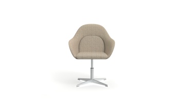 Adaptable Fabric Lounge Chairs, Dining Chairs & Meeting Chairs with Streamlined Silver Metal Structures for Creative Studios
