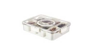 8-grid Seasoning Box with Divider Spice Storage Box with Handle Drawer Organizer Kitchen Injection Plastics Containers Modern1