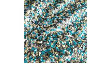 2021 Hot Multicolor Mesh 3D Sequin India Dinner Dress Fabric of Decorative Fabric1