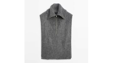 100% cashmere zipper long chest bag