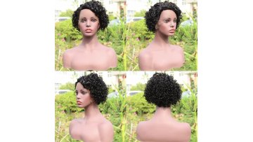 Free wig samples women cheap thin part pixie wigs human hair 100 raw indian short curly t part lace weavons and wigs1