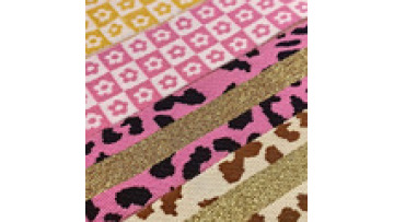 REWIN Heavy Duty Bag Strap Webbing - Pink Yellow Floral Checkered Ribbon1