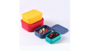 Hot Sale Portable Silicone Lunch Box Leakproof Food Storage Container Bpa Free Silicone Bento Boxes Set1