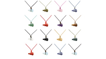 Gourd & Calabash Stone Pendant Necklace Adjustable Colorful Rope SN1950