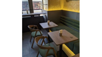 New trend fashion modern commercial furniture fast food shop metal and wood restaurant kitchen dining table1