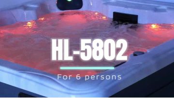 Modern freestanding 6 person hot tub HL-5802