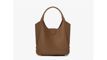 Simple and Stylish Leather Market Basket Bucket Ba