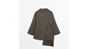 Women's clothing minimalist artistic design wool coat woolen coat