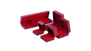 Hanhong custom wholesale filled leather paper gift jewelry packaging box earrings necklace ring red paper jewelry box1