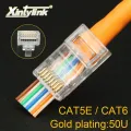 xintylink 50U EZ rj45 connector cat6 rg rj 45 ethernet cable plug cat5e utp 8P8C cat 6 network unshielded modular cat5 keystone