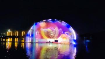 Outdoor Floating Water Screen Movie Fountain