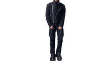 High Quality Custom Logo Suede Diagonal Zip Up Unisex Motorcycle Jackets1