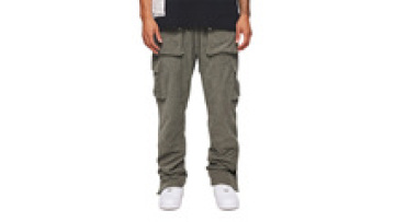 High Quality Mens Cotton Twill Cargo Double Knee Work Flared Leg Pants for Men1