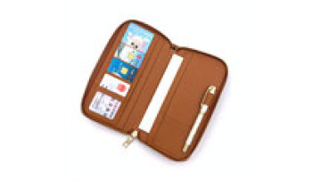 Litchi Pattern PU Leather Smaller Planner with Zipper Closure1
