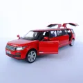 1:32 Alloy Diecast Toy Car Limousine Stretch SUV Model Toy Metal Vehicle Pull Back With Sound Light Toys For Kids Gifts