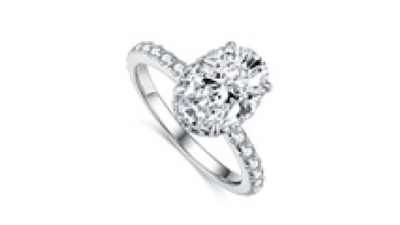 Hot Sale Moissanite Engagement Ring 2.5 Carat, 18k Gold Plated, S925 Silver1