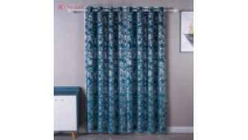 Luxury velvet curtains foil RANCHO sliver gold foil curtains with hot stamping for living room1