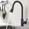 Kitchen Faucets Silver/Black Single Handle Pull Out Kitchen Tap Single Hole Handle Swivel 360 Degree Water Mixer Tap Mixer Tap