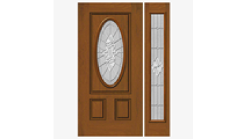 Residential Fiberglass Front Door with Glass Exterior Door Design1