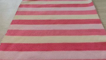 100 Polyester Customized Color Soft and Stretchy Stripes Pattern Aop Polar Fleece Fabric for Clothing1