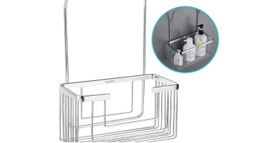 Matte Black Shower Basket Organizer No Drill Stainless Steel Bathroom Shelf Non-Rusting Bathroom Organisation Shelf1