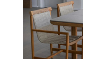 Best price of commercial furniture fast food shop wood and rope handmade luxury restaurant chair1
