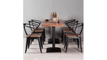 Modern Free Sample Commercial Furniture Dinner Wooden Marble Wood Metal Kitchen Dining Restaurant Table1