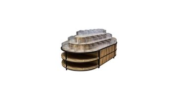 steel and wood shelves