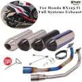 Motorcycle Exhaust Muffler Escape Stainless Steel Connect Link Tube Middle Mid Pipe For Honda RX125 Fi Full Systems Modified