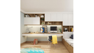 Nordic desk bookshelf combination wall-mounted bookcase computer desk1