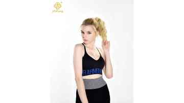 Alphabet Decoration Sports Bra Yoga Strap Beauty Back