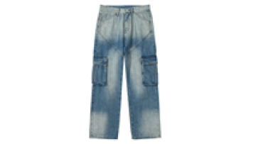 Design Jeans Mens Washed Cotton Side Pockets Cargo Denim Trousers for Men1