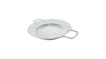 Stainless steel seafood dinner plate silver