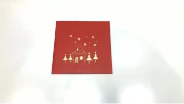 3D Santa Cabin Christmas Pop-Up Card