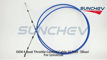 Boat Throttle Control Cable 10 Feet（Blue）