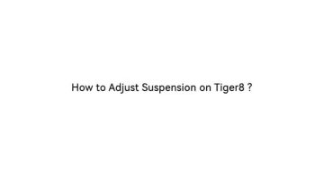 How to adjust T8 PRO suspension