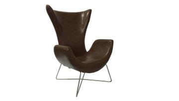 MDF+Brown PU leather Chair