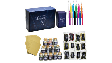 Colorful Crystals Dried Herbs Magic Spell Candles Kit