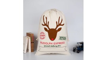 100% Cotton Large Gift Packing Stocking Santa Sack Natural Cotton Canvas Santa Bag Christmas Gift Bag Wholesale With Drawstring1