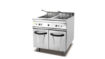 Gas Deep Fryer Machine Mcdonalds Commercial Basket Table Food TrailerOil Filter Free Standing Pots Automatic Double Chicken1