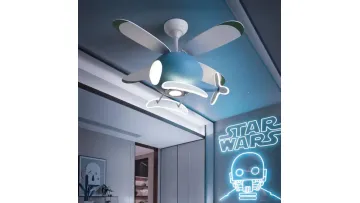 Stylish Dimmable Aircraft Ceiling Fan Light for Kids′ Rooms1
