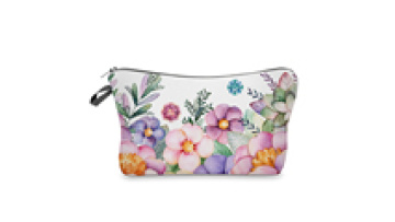 Organizer Make-up Flowers 3D Printing Fashion Women Brand Cosmetic Bag1