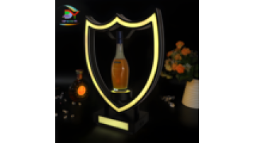 Laser Lit Wine Display Stand with Crystal Hinges1