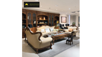 American Style Villa White Leather Sofa Set - Big 1, 2, 3 Seater Chesterfield Luxury Classic Vintage Carved Wood Leather Sofa1