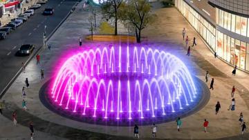 Round Shape Dancing Dry Floor Fountain