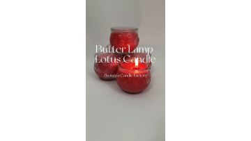  Butter Lamp lotus glass candle