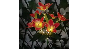 LED Solar Orchid Flower Stake Light For Garden Pathway Landscape Security Villa Gate Park Holiday Party Christmas Decoration1