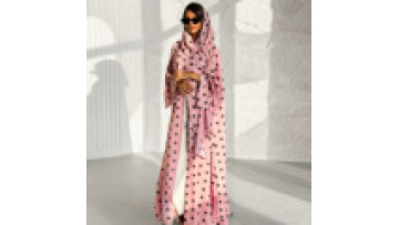 New Release 2026 EID Ramadan Modest Muslim Women Dress Elegant Kaftan Gorgeous Dot Print Abaya Kimono Cardigan1