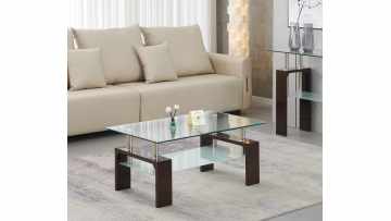 TL-D3 Modern Glass Coffee Table - 8mm Safety Glass & MDF Frame