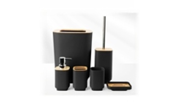 Wholesale Bathroom Supplies 6-piece Sets Electroplate Mouthwash Cup Teeth Holder Soap Box Bathroom Set1